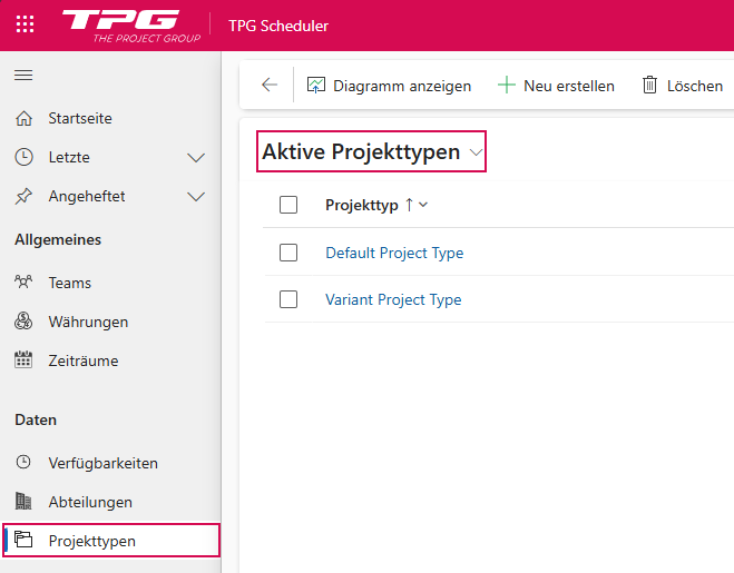 DE-ProjekttypenÜbersicht