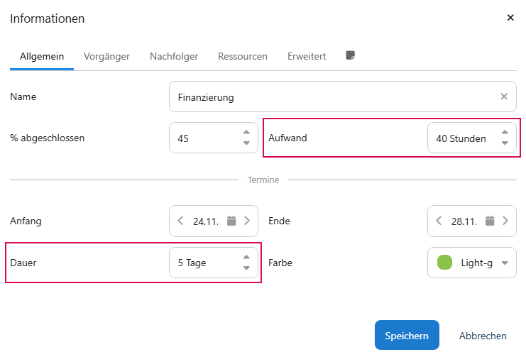 DE-VorgangInformationsfensterAllgemeinAufwandDauer