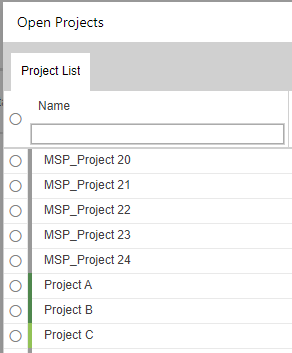 OpenProjectList