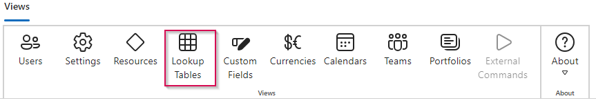 Ribbon - LookupTables