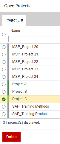 DeleteProject
