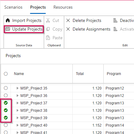 UpdateProjects