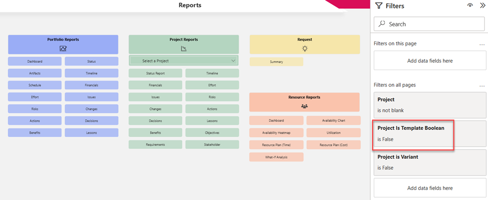 EN-ReportLevelFilterAddedExcludeProjectTemplates